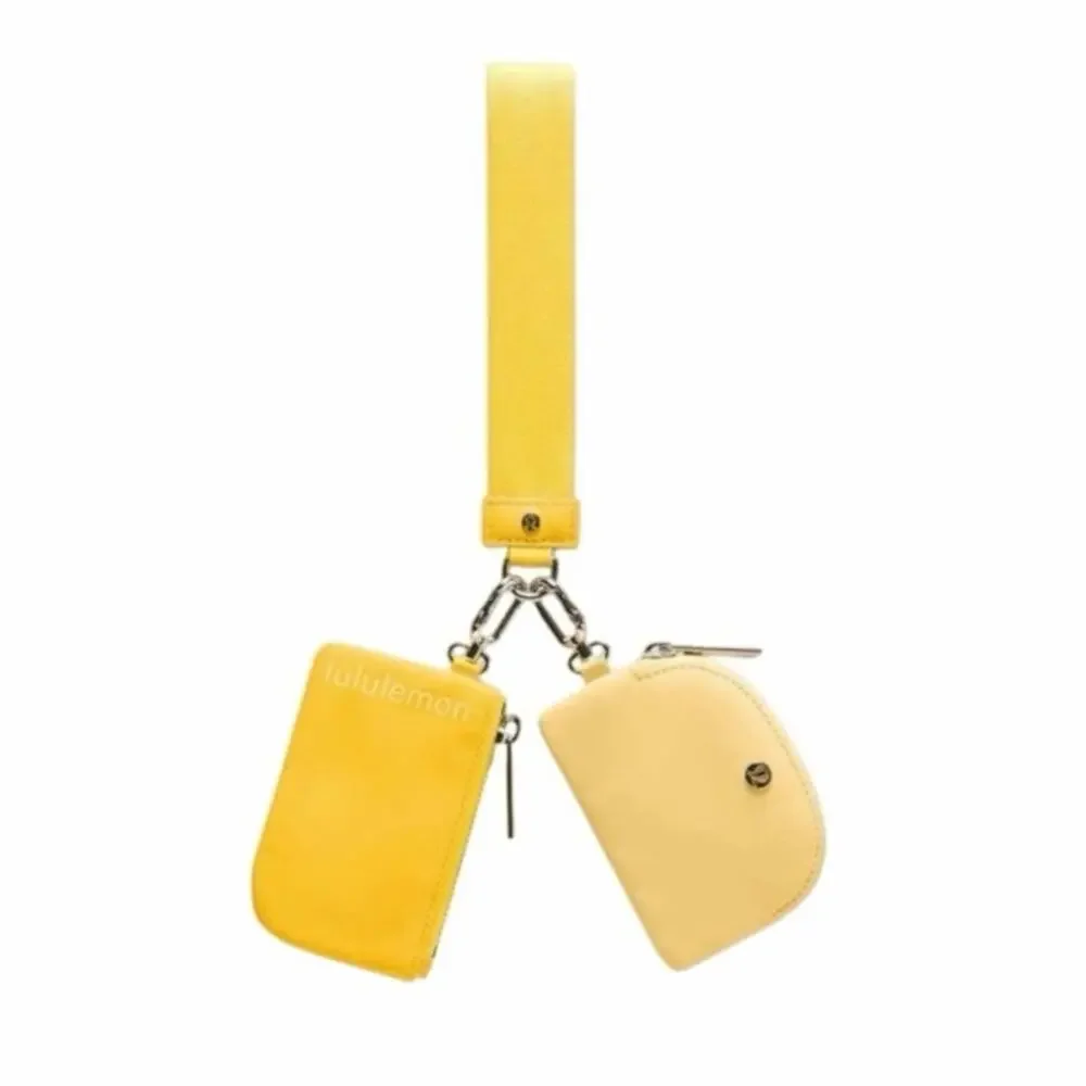 Lululemon Dual Pouch Wristlet Yellow